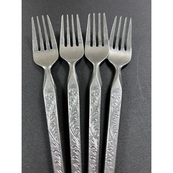 4 Stanley Roberts WINTHROP Salad Forks Japan Flatware 6-7/8" - Picture 1 of 5
